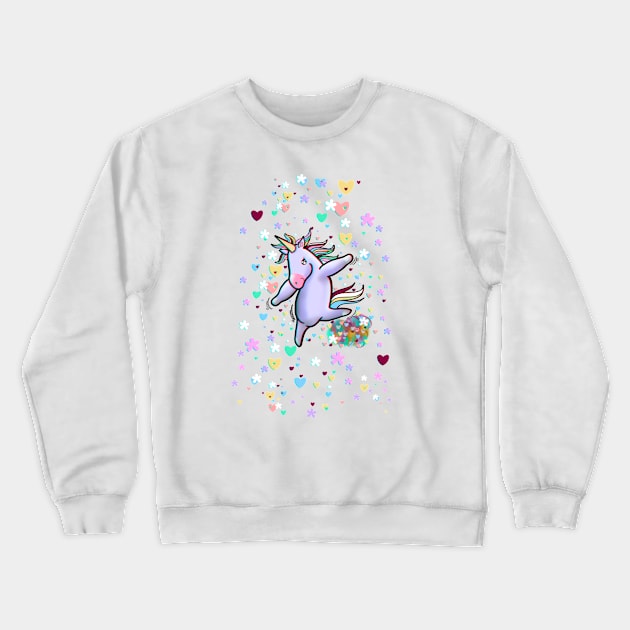 Funny unicorn dancing Crewneck Sweatshirt by Blacklinesw9